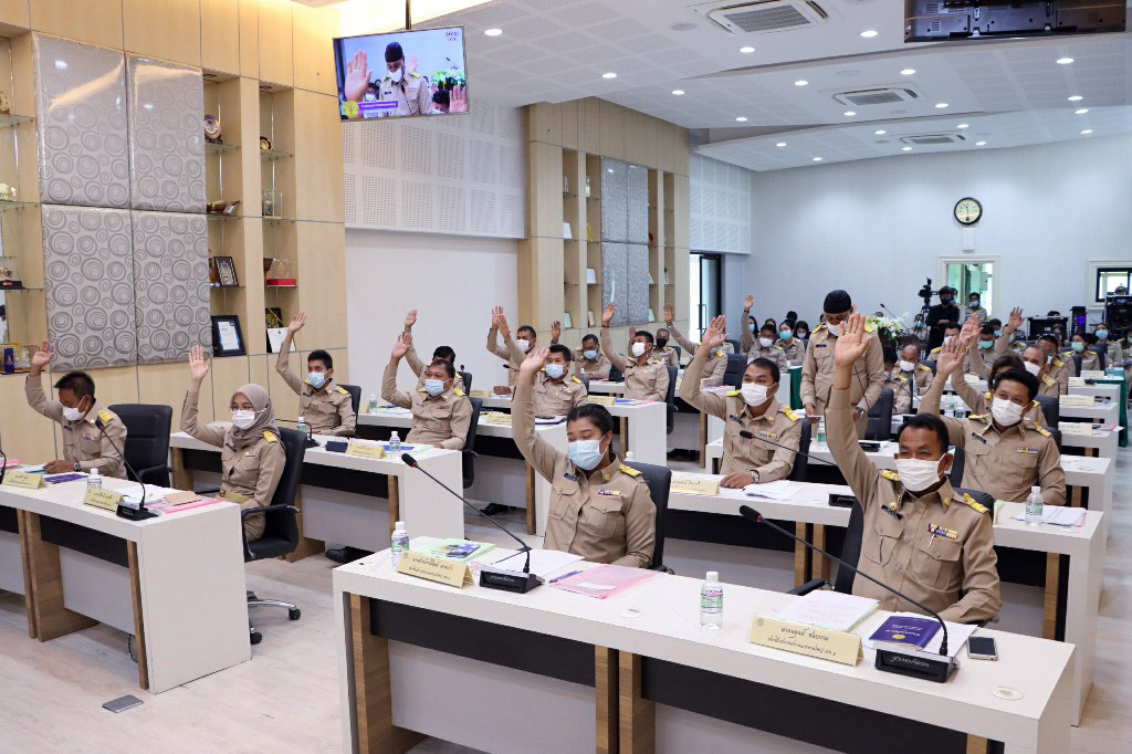 การแถลงนโยบายต่อสภาเทศบาลนครหาดใหญ่ ของพล.ต.ท.สาคร ทองมุณี นายกเทศมนตรีฯ