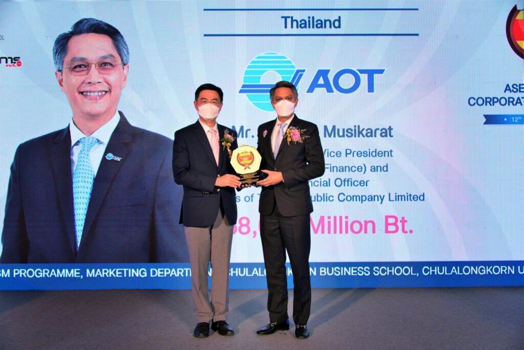 AOT รับมอบโล่รางวัลเกียรติยศ ASEAN’s Top Corporate Brand 2021