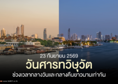  23 ก.ย. นี้ “วันศารทวิษุวัต” ช่วงเวลากลางวันและกลางคืนยาวนานเท่ากัน